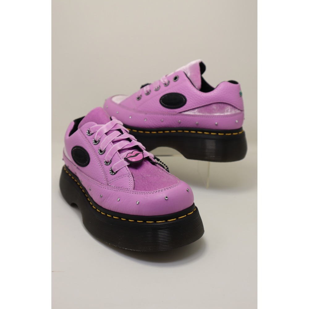 Dr. Martens x Bratz Buzz 5I Womens 6 Purple Velvet Leather Platform NWOB